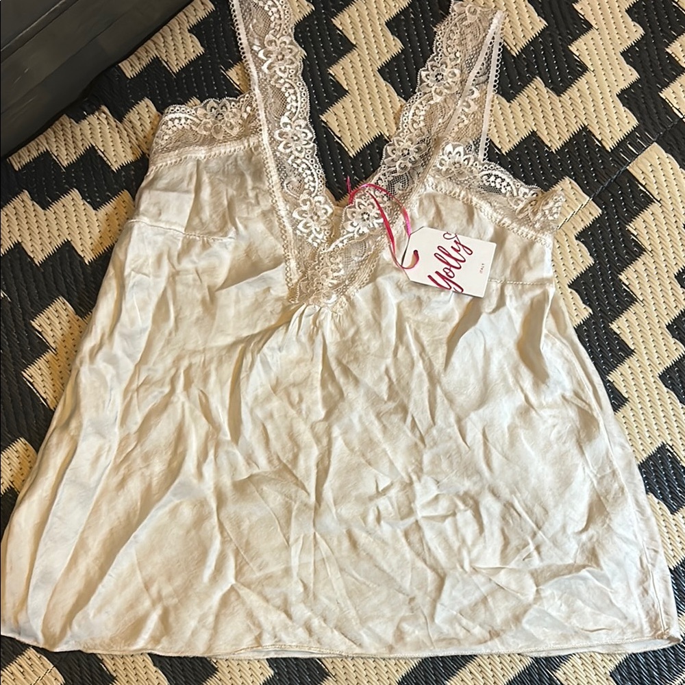 Lace Trim Satin Camisole